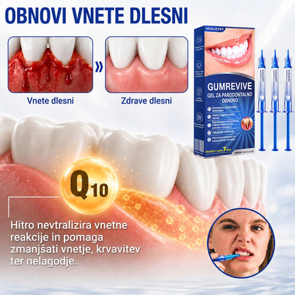 Priporočajo zobozdravniki 👨‍⚕️🦷🛡️ Vitalisys® GumRevive – parodontalni obnovitveni gel 🌥️❤️
