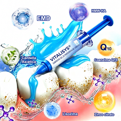 Priporočajo zobozdravniki 👨‍⚕️🦷🛡️ Vitalisys® GumRevive – parodontalni obnovitveni gel 🌥️❤️