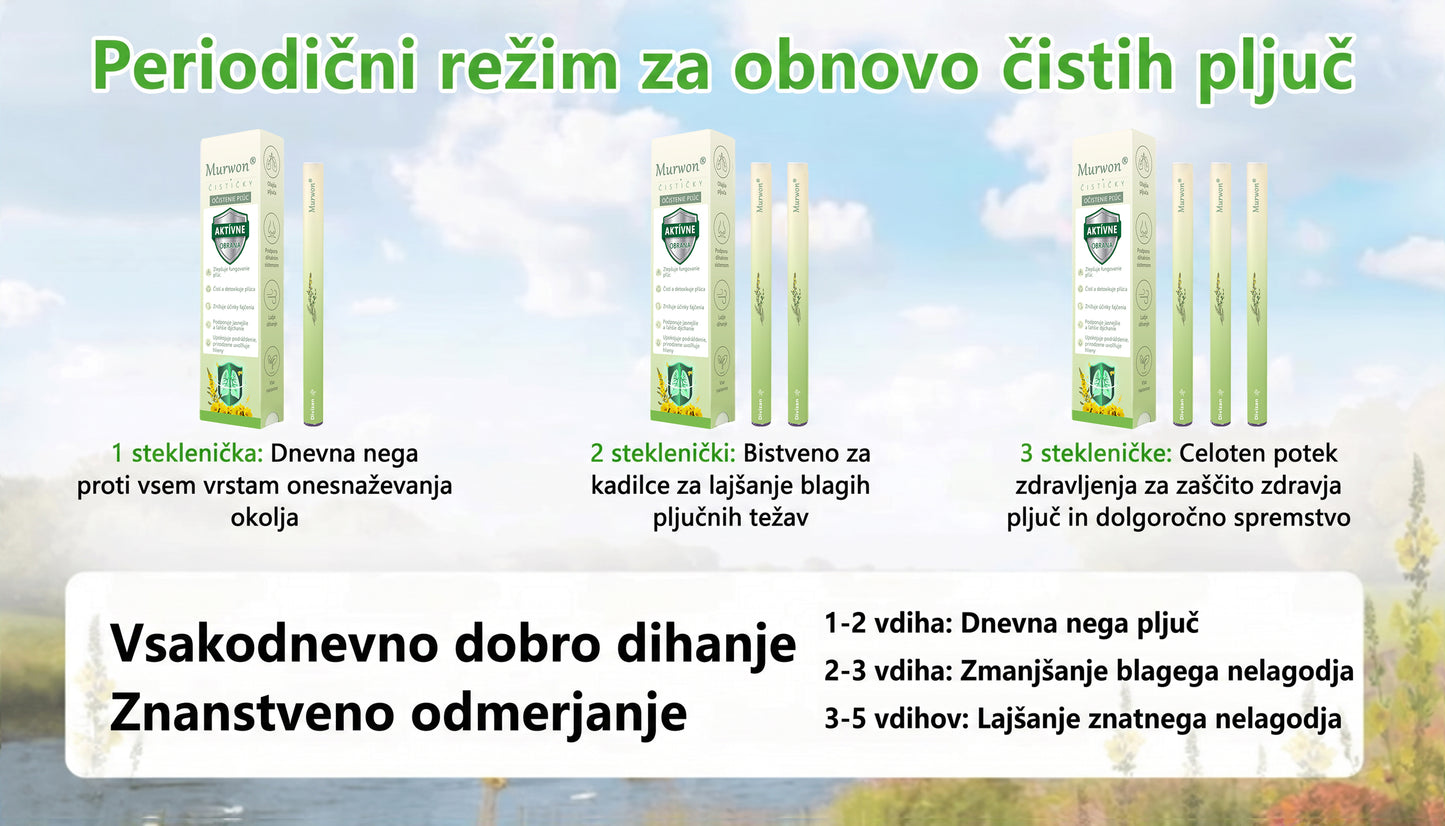 Vrhunski slovenski izdelek z domačo dostavo 🥇 Murwon® zeliščni parni inhalator za čiščenje pljuč 🍇 (👨‍⚕️ Učinkovita pomoč pri kašlju, vnetju grla, težkem dihanju, nastajanju sluzi, zamašenem nosu, bronhitisu, alergijskih simptomih in težavah s pljuči) ❤️