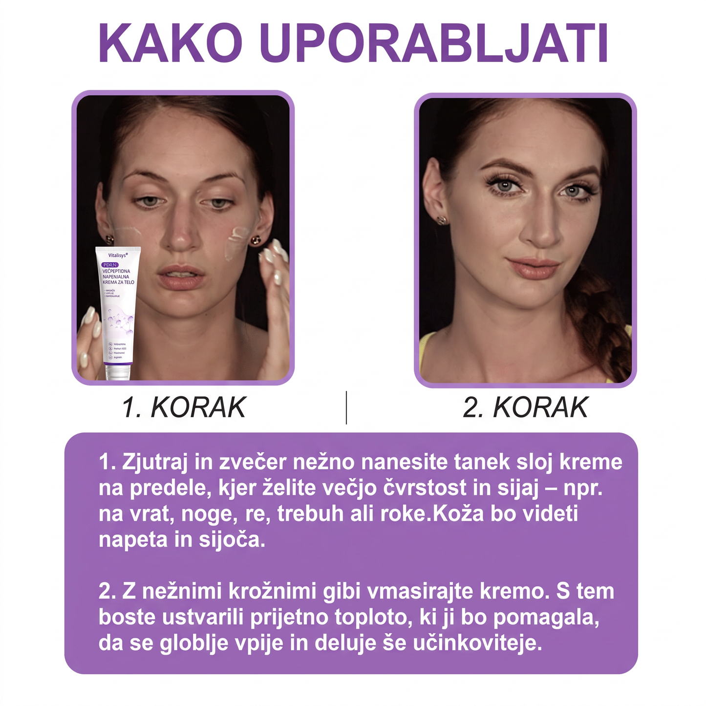 🇸🇮 Dermatološko priporočeno🥇 | 🍇Vitalisys® PDRN multi-peptidna masažna telesna kreme – Proti staranju, vlažilna, učvrstitvena, obbujevalna, izravnalna, za odstranjevanje aken in madežev, odstranjevanje bradavic in materinih znamenj, lajšanje luskavice.❤️