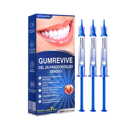 Priporočajo zobozdravniki 👨‍⚕️🦷🛡️ Vitalisys® GumRevive – parodontalni obnovitveni gel 🌥️❤️