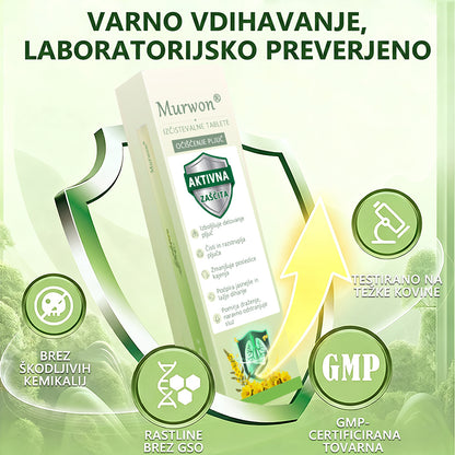 Vrhunski slovenski izdelek z domačo dostavo 🥇 Murwon® zeliščni parni inhalator za čiščenje pljuč 🍋 (👨‍⚕️ Učinkovita pomoč pri kašlju, vnetju grla, težkem dihanju, nastajanju sluzi, zamašenem nosu, bronhitisu, alergijskih simptomih in težavah s pljuči) ❤️