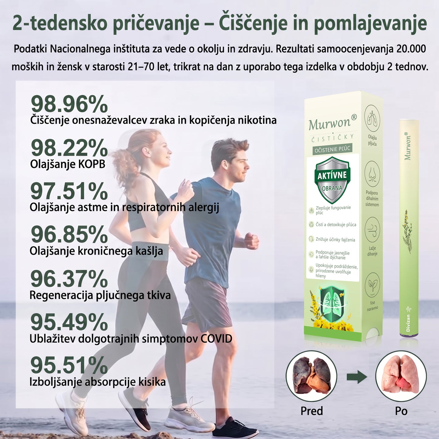 Vrhunski slovenski izdelek z domačo dostavo 🥇 Murwon® zeliščni parni inhalator za čiščenje pljuč 🍇 (👨‍⚕️ Učinkovita pomoč pri kašlju, vnetju grla, težkem dihanju, nastajanju sluzi, zamašenem nosu, bronhitisu, alergijskih simptomih in težavah s pljuči) ❤️
